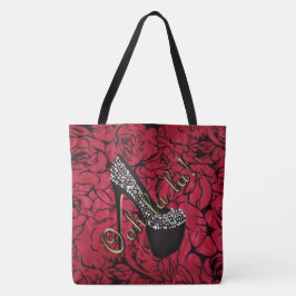 Tres schickes Rouge Fleurs Tasche