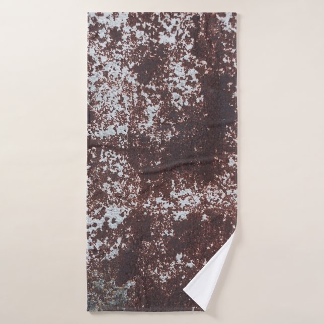 Très vieux fer rouillé. Surface métallique texturé (Serviette de bain)