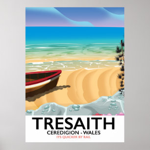 Tresaith, Ceredigion Strand Wales-Küstenplakat Poster