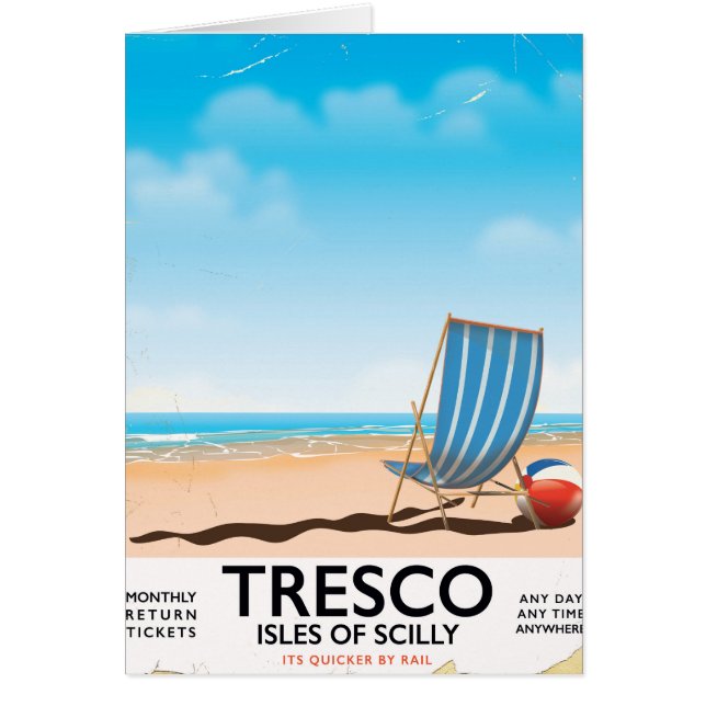Tresco Isles of Scilly Vintages Bahnposter (Vorne)