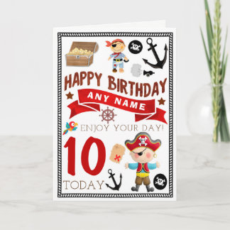 Trésor de pirates Carte d'anniversaire personnalis