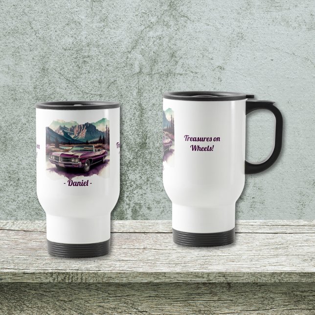 Trésors sur Roues Voyage Mug (Customizable; with/without personalization.  
Personalize, Edit Using Design Tool.
)