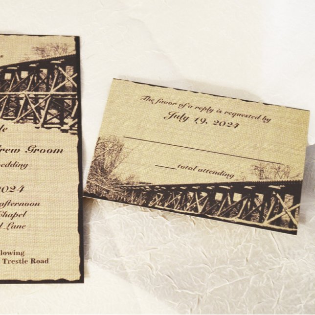Trestle Bridge Wedding Response RSVP Karte (Von Creator hochgeladen)