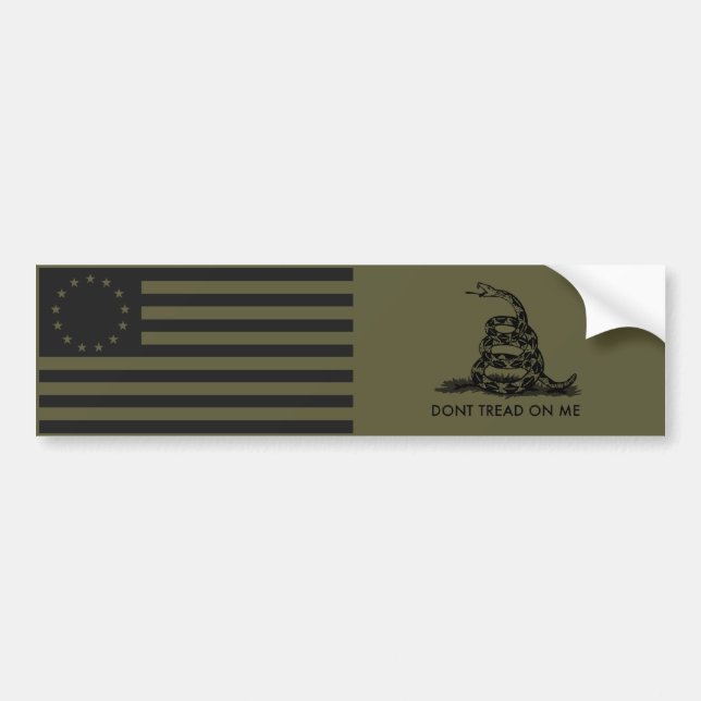 TRETEN Betsy- Rossflagge 1776/NICHT AUF MIR Autoaufkleber (Vorne)