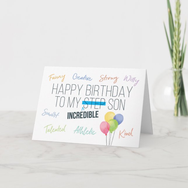 Treten Sie auf Geburtstag, Sie sind unglaublich! Karte (Vorderseite)
