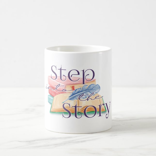 Treten Sie ein in die Tasse des Story-Kaffees (Mittel)