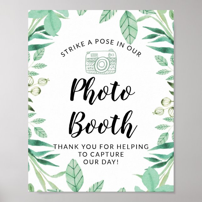 Treten Sie ein Pose Foto Booth Wedding Reception S Poster (Vorne)
