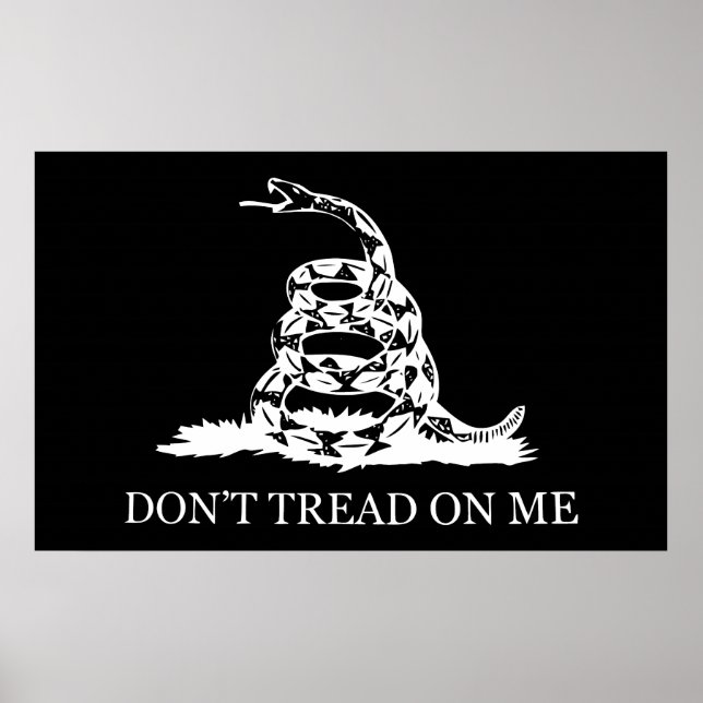 Treten Sie mir nicht auf die Flagge Poster (Vorne)