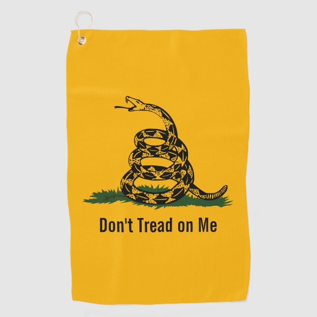 Treten Sie mir nicht auf die Gadsdenflagge Golfhandtuch (Vorderseite)