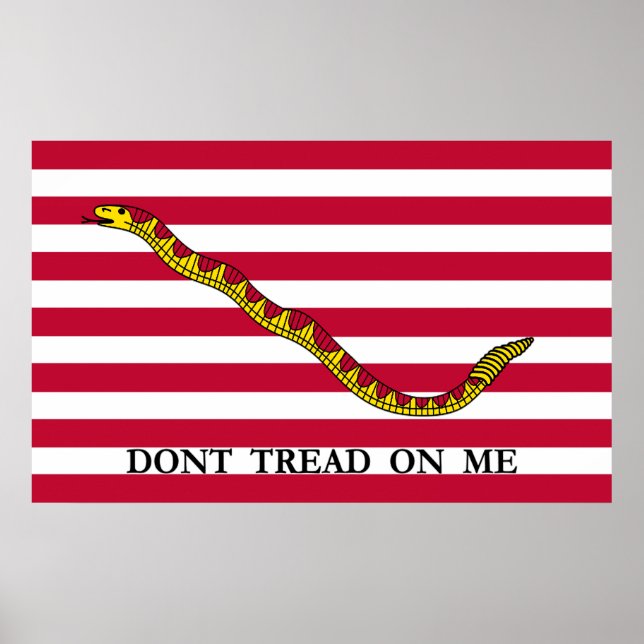 Treten Sie mir nicht auf - Flagge der Marine Jack Poster (Vorne)