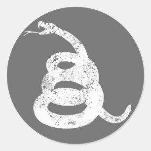 Treten Sie mir nicht auf Runder Aufkleber