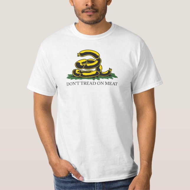 Treten Sie nicht auf Fleisch lustigem T-Shirt (Vorderseite)