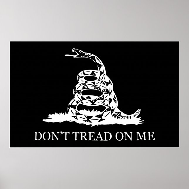 Treten Sie nicht auf meiner Flagge - schwarz und w Poster (Vorne)