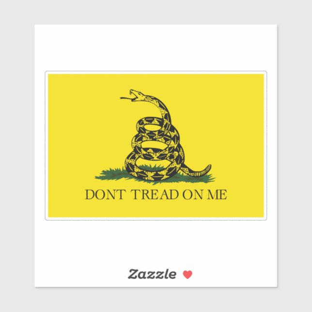 Treten Sie nicht auf meiner Gadsden-Flagge Aufkleber (Blatt)