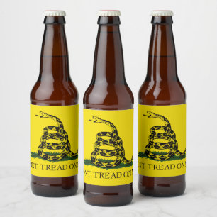 Treten Sie nicht auf meiner Gadsden-Flagge Bierflaschenetikett