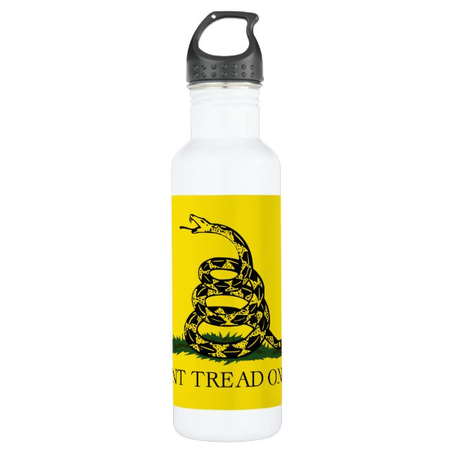 Treten Sie nicht auf meiner Gadsden-Flagge Edelstahlflasche (Vorderseite)