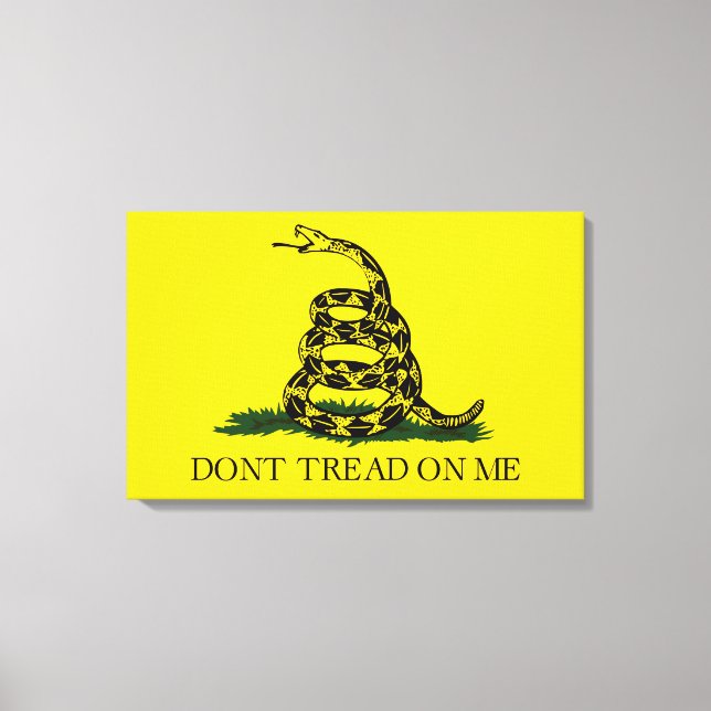 Treten Sie nicht auf meiner Gadsden-Flagge Leinwanddruck (Vorderseite)