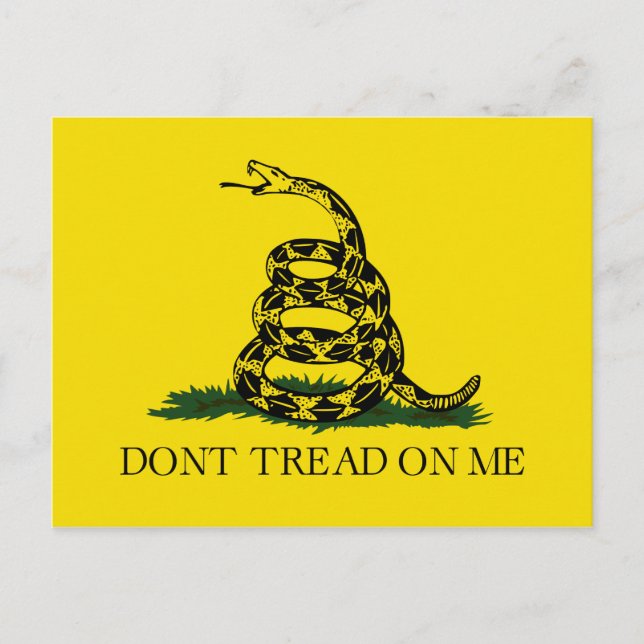 Treten Sie nicht auf meiner Gadsden-Flagge Postkarte (Vorderseite)