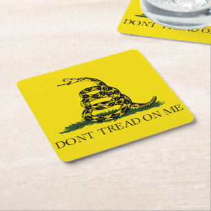 Treten Sie nicht auf meiner Gadsden-Flagge Rechteckiger Pappuntersetzer