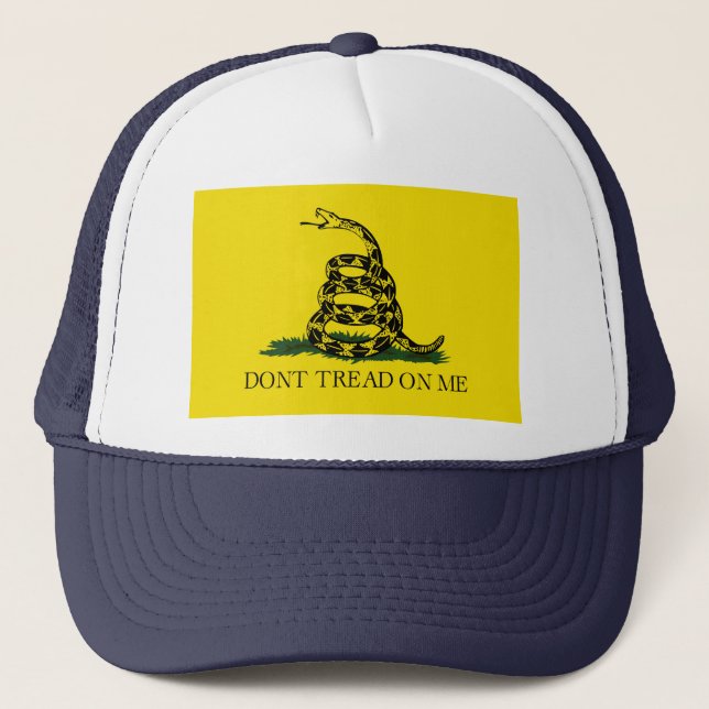 Treten Sie nicht auf meiner Gadsden-Flagge Truckerkappe (Vorderseite)