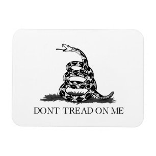Treten Sie nicht auf mich Gadsden Flag BLACK AND W Magnet