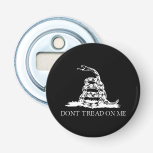 Treten Sie nicht auf mich Gadsden Flag Black Yello Flaschenöffner