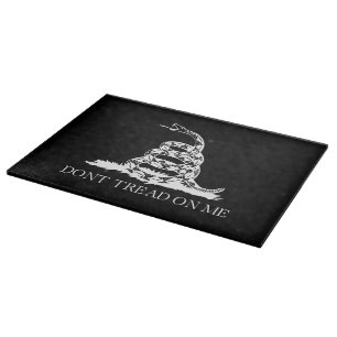 Treten Sie nicht auf mich Gadsden Flag Black Yello Schneidebrett