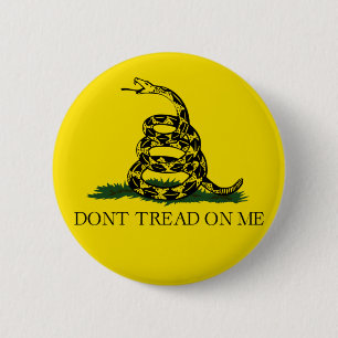 TRETEN Sie NICHT AUF MIR, die Gadsden-Flagge Button