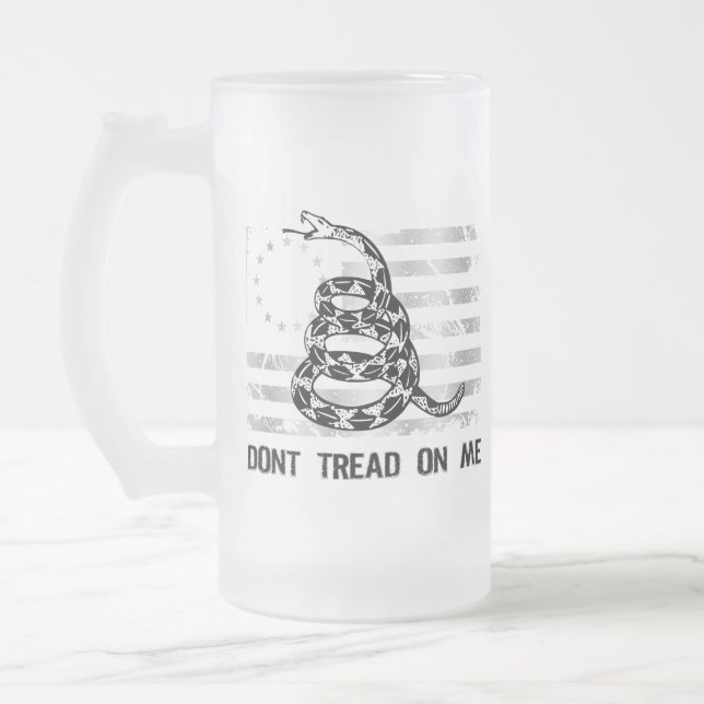 Treten Sie nicht auf mir GlasTasse Mattglas Bierglas (Links)
