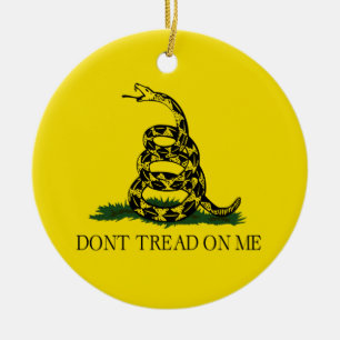 Treten Sie nicht auf mir politische Gadsden-Flagge Keramik Ornament