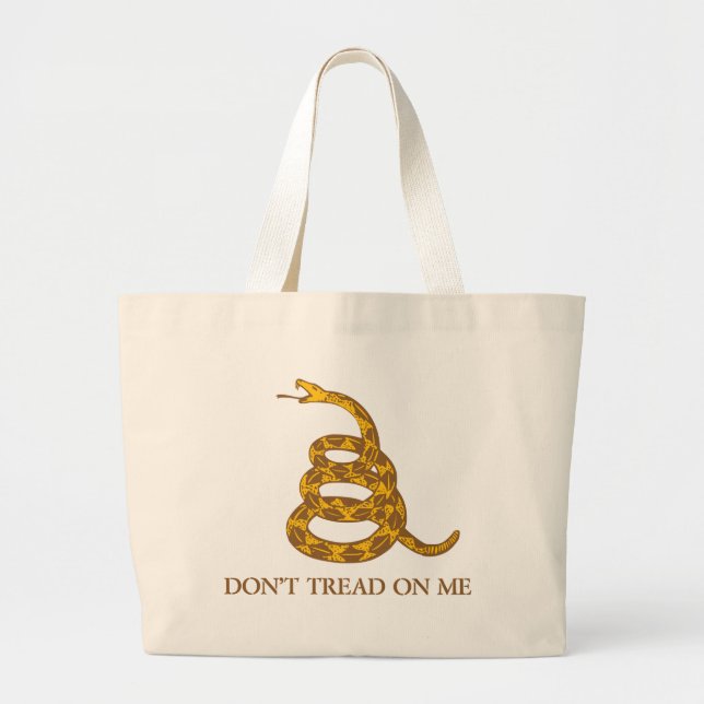 Treten Sie nicht auf mir Schlangen-Taschen-Tasche Jumbo Stoffbeutel (Vorne)