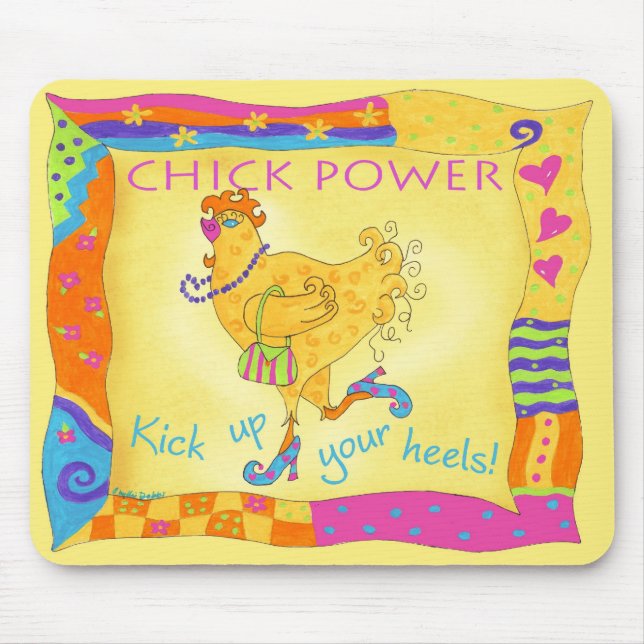 Treten Sie oben Ihren Heels-Küken-Power Mousepad (Vorne)