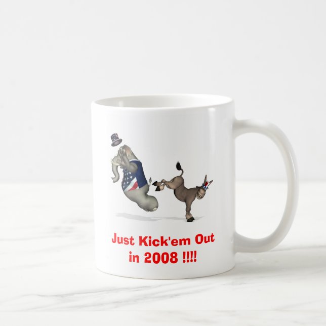 Treten Sie sie einfach heraus im Jahre 2008!!!! Kaffeetasse (Rechts)