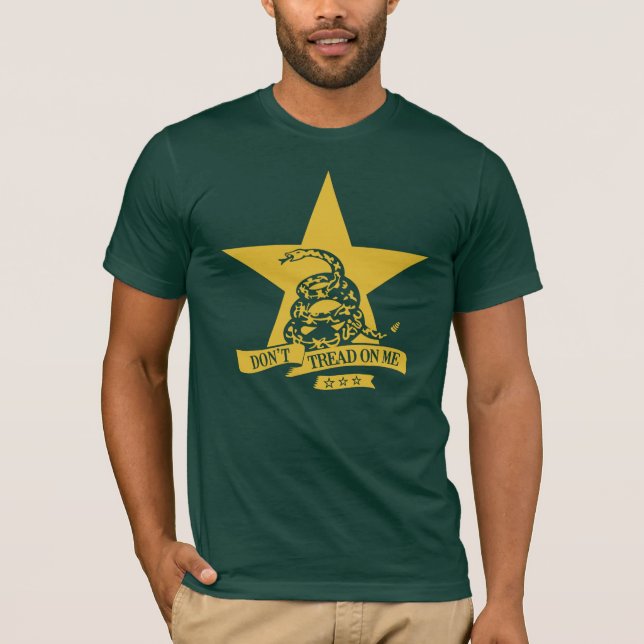 Treten Sie T-Shirt nicht #1 - Gadsden-Flagge tun (Vorderseite)