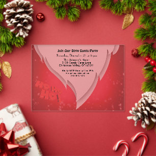 Treten Sie unserem schmutzigen Santa Party mit San Acryleinladungen
