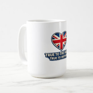 Treu dem Herzen, treu Großbritannien – Union Jack  Kaffeetasse