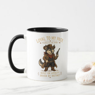 Treu Meinem Rudel Cowboy Wolf Tasse   Western Spir