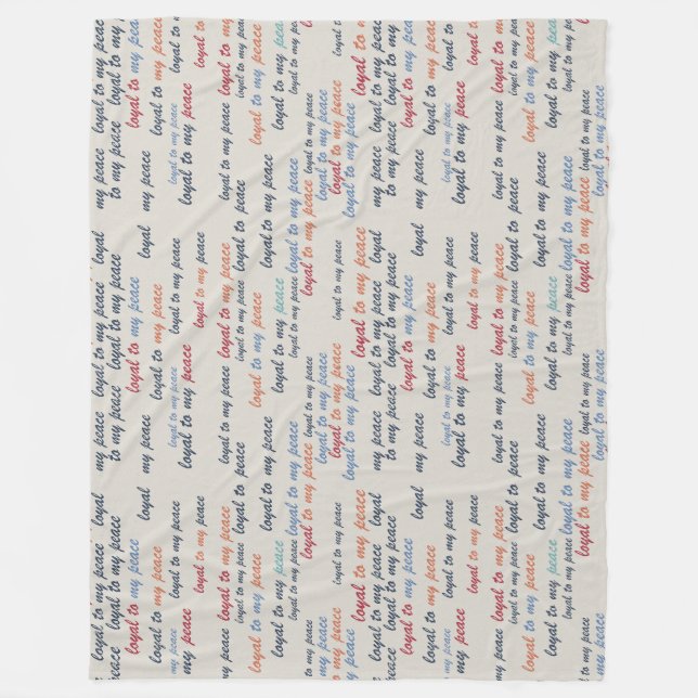 Treu meiner Friedens-Fleece-Decke Fleecedecke (Vorderseite)