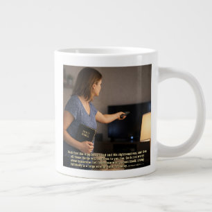 Treu zu leben genügt Jumbo-Tasse
