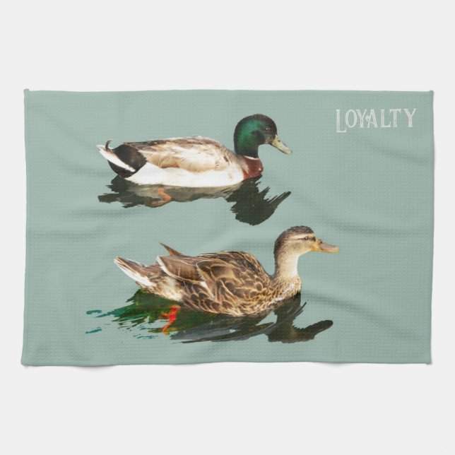 Treue der Enten Geschirrtuch (Horizontal)