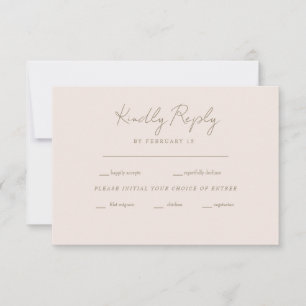 Treue Errötende Braut Hochzeit RSVP Karte
