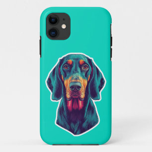 Treue Glow – Vibrantes Bluetick Coonhound Pop-Art Case-Mate iPhone Hülle