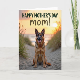 Treue Hund Mütter Tag Szene Karte
