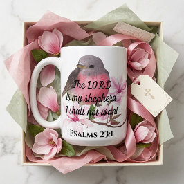 Treue: Psalmen 23:1 Tasse Bird