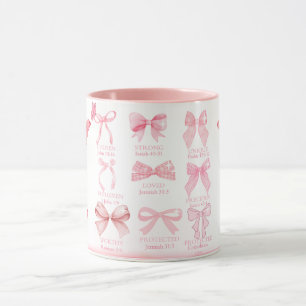 Treue & Schön – Rosa Schleife Christliche Bestätig Tasse