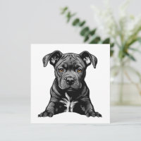 Treue Schwarze Pitbull-Welpe Stolze Hunde-Mama Pap