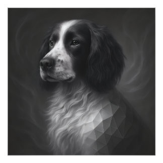 Treue Seele – Springer Spaniel Geometrie Fotodruck