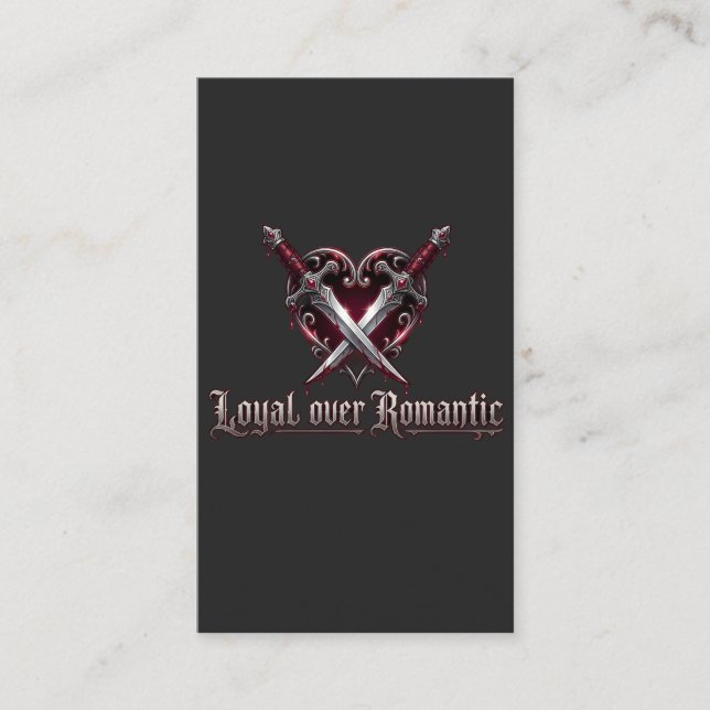 Treue über Romantik Visitenkarte (Vorderseite)