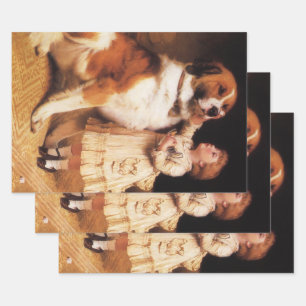 Treue von Charles Burton Barber, Saint Bernard Hun Geschenkpapier Set