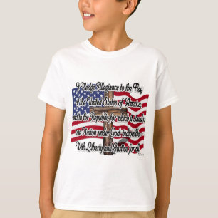Treueeid mit US-Flagge und Kreuz T-Shirt